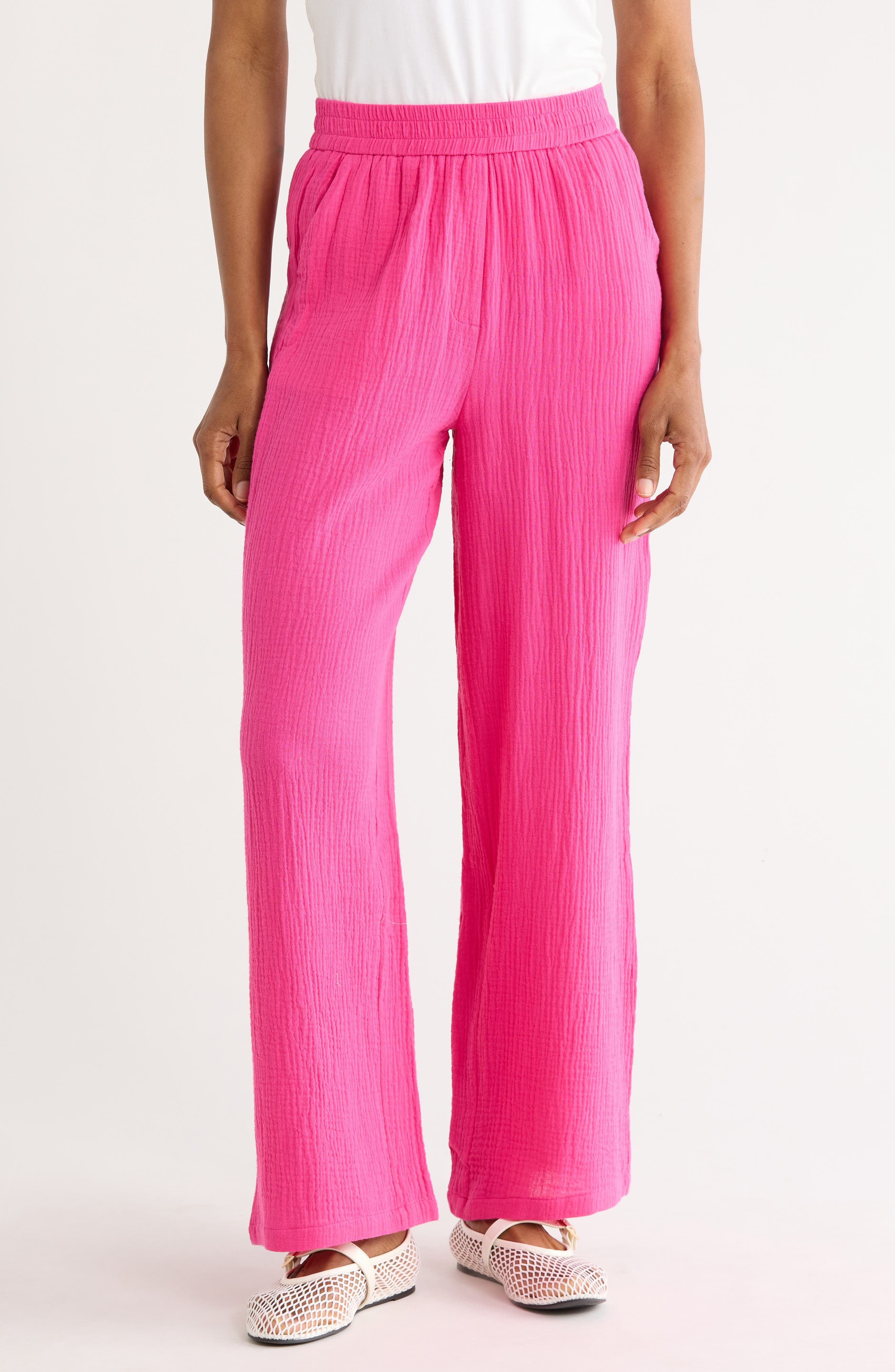 Aymie Cotton Gauze Pull-On Pants - image 3