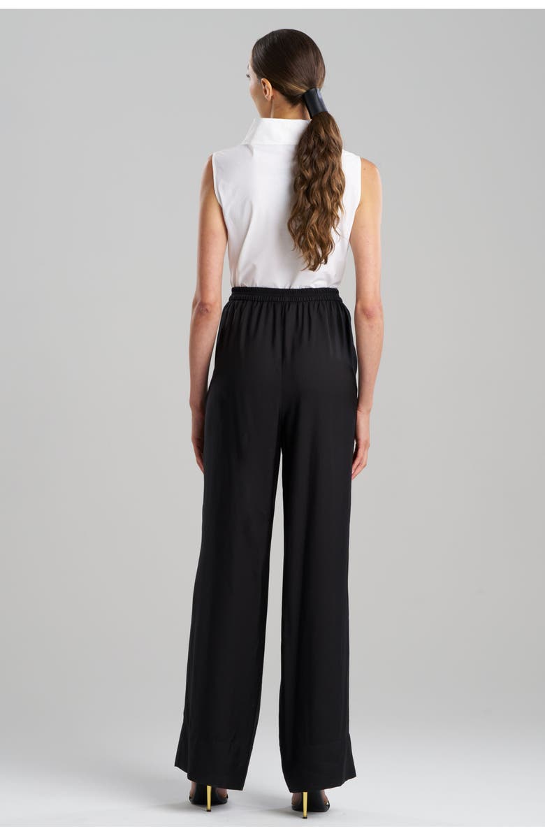 Natori COTTON SILK TWILL Trouser, Alternate, color, Black