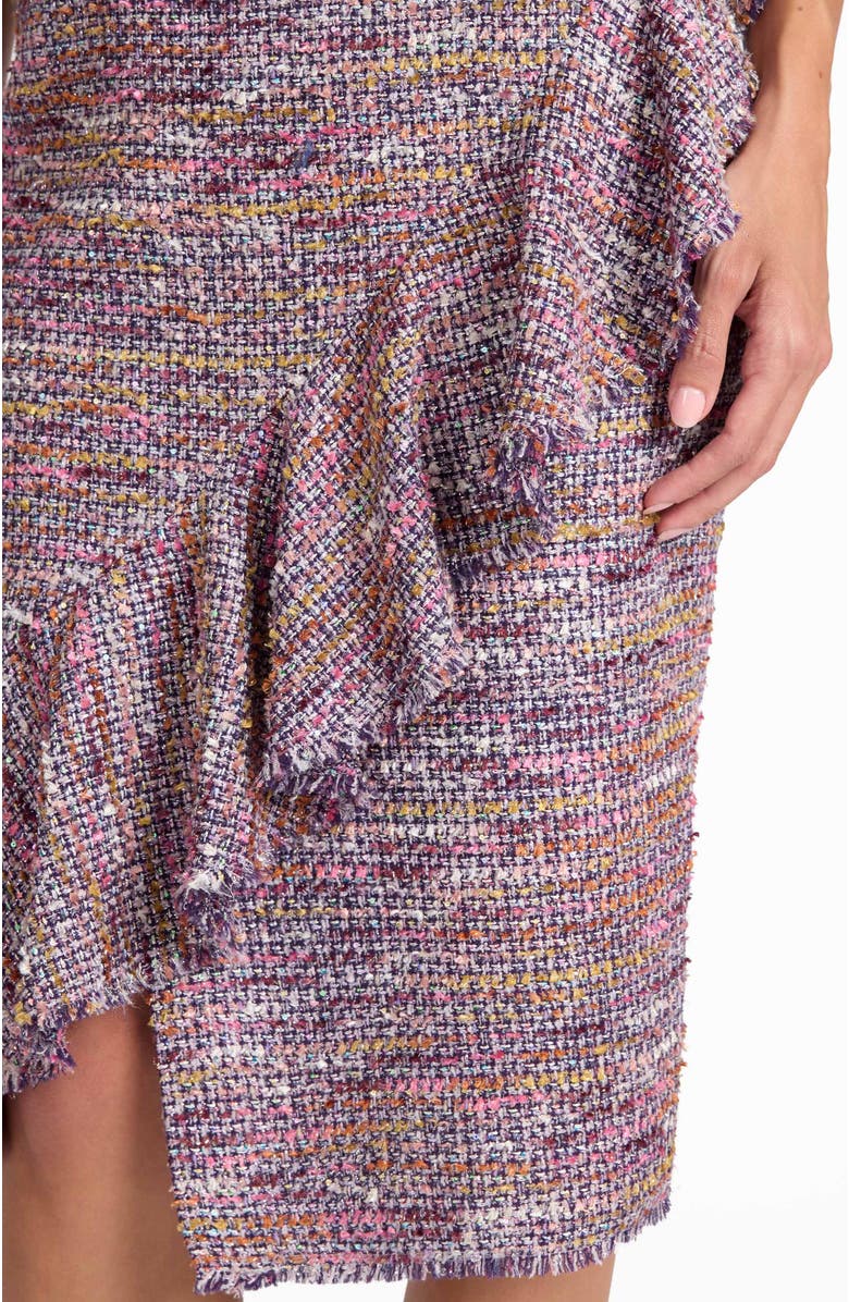 Santorelli Cami Tweed Sleeveless Ruffle Dress, Alternate, color, Dusty Lilac
