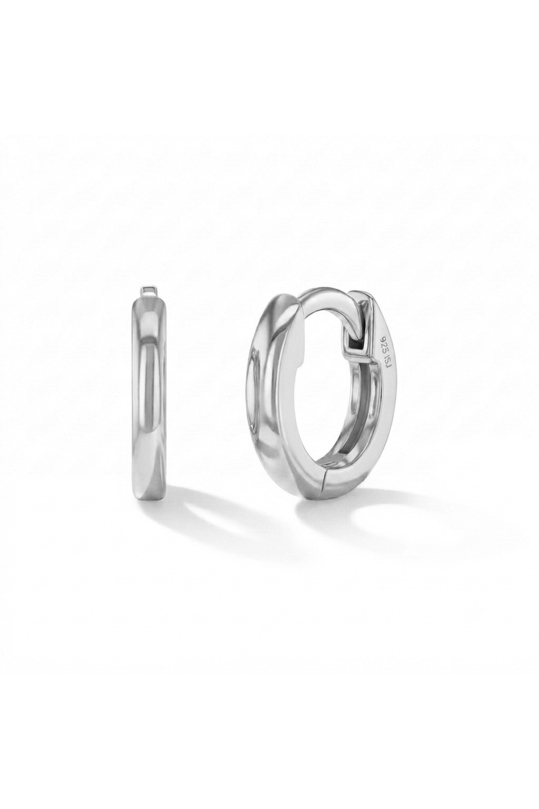 Classic Mini Girls Hoop Earrings, Alternate, color, Silver