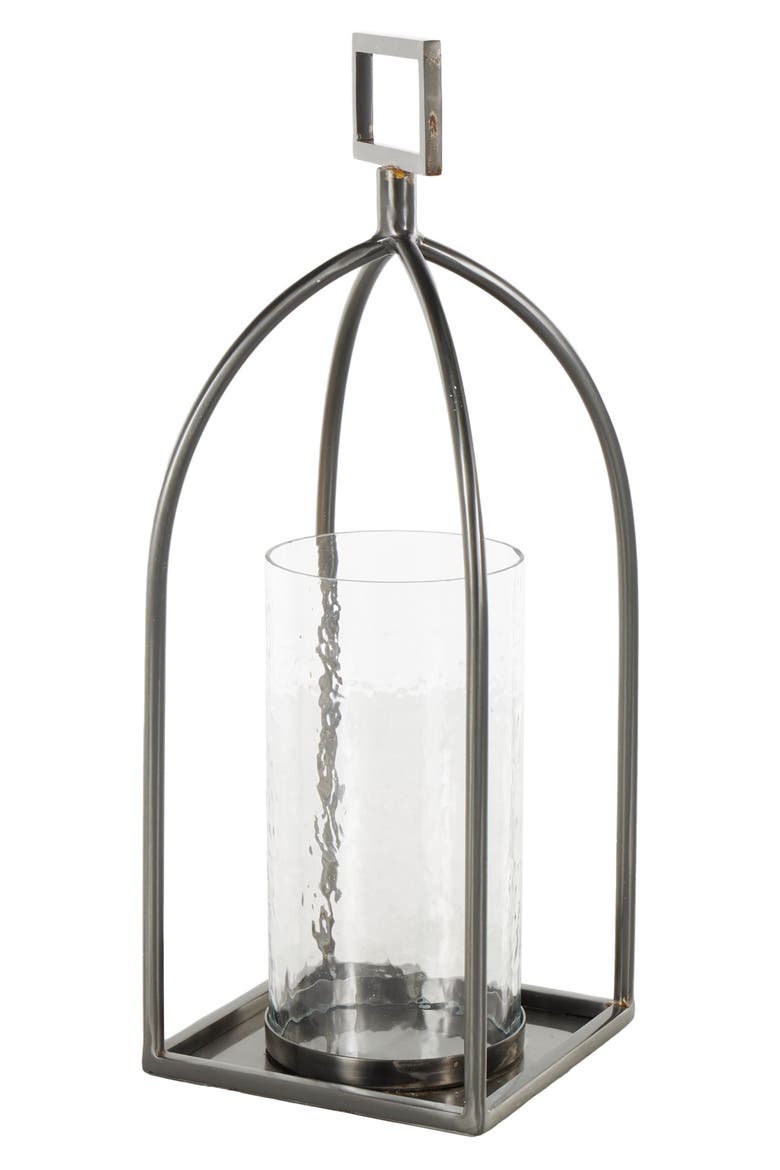 Metal Candle Lantern, Alternate, color, SILVER