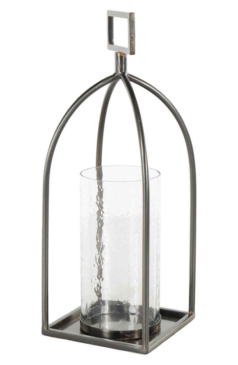 VIVIAN LUNE HOME Metal Candle Lantern, Alternate, color, Silver