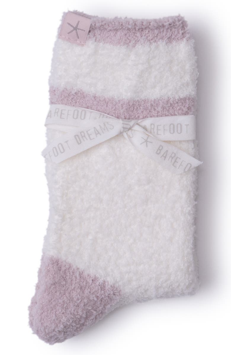 Barefoot Dreams<sup>®</sup> CozyChic<sup>™</sup> Half Crew Socks, Alternate, color, Pearl/ Barely Pink