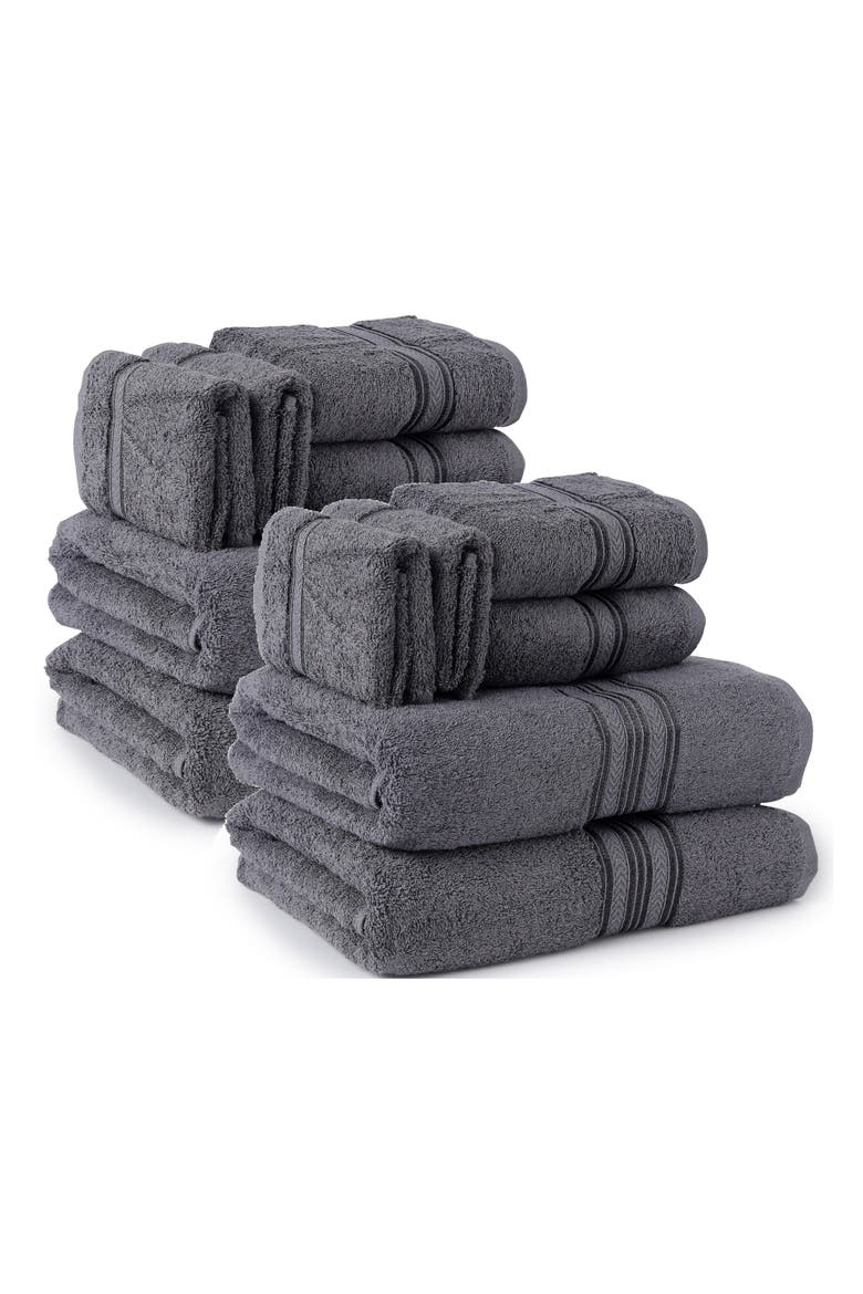 12-Piece Premium Cotton Towel Set, Main, color, GRAY