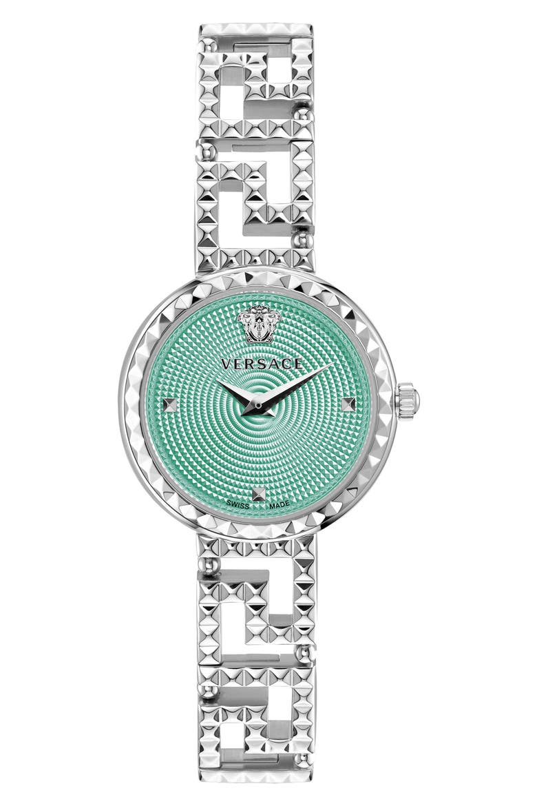 Greca Goddess Bracelet Watch, 28mm, Main, color, STAINLESS STEEL