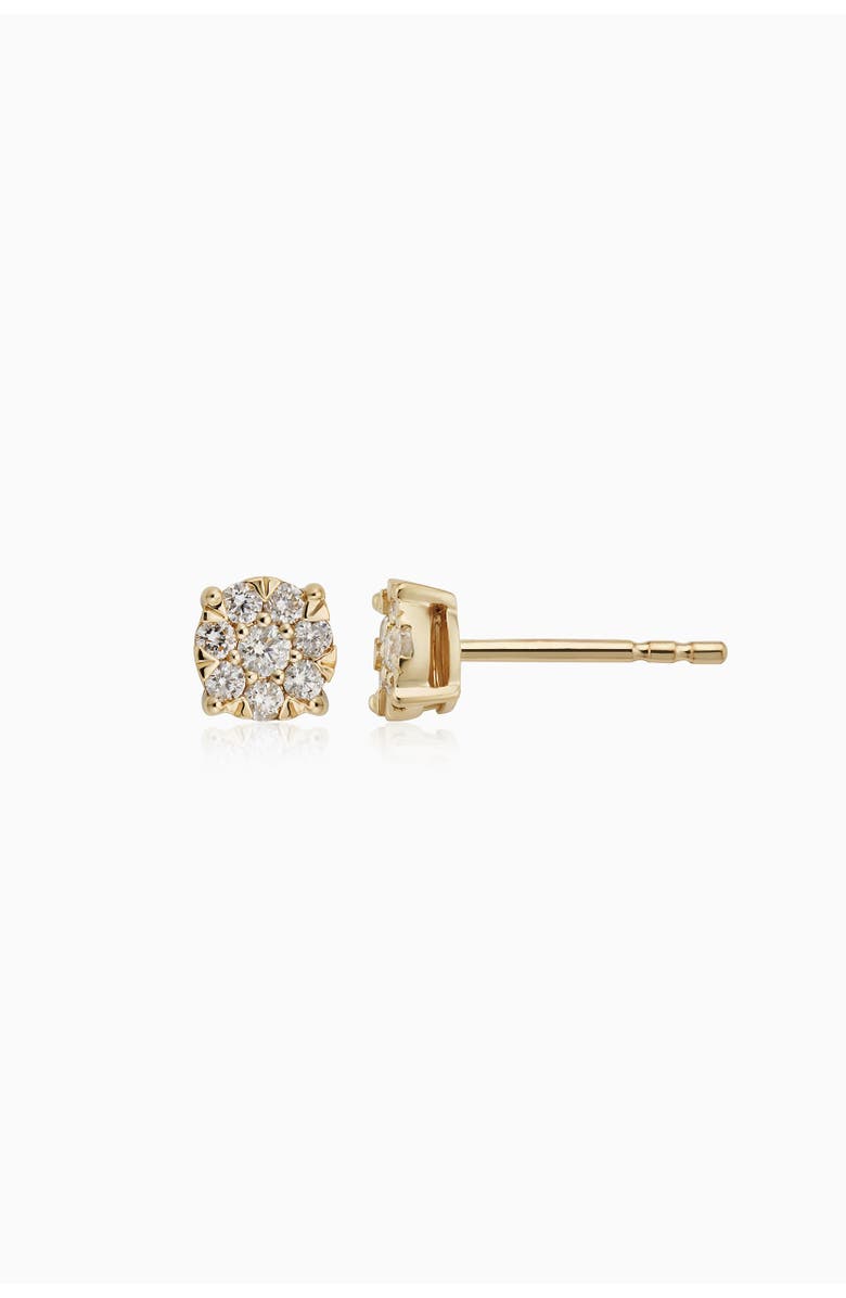 Oradina 14K Gold Blossom Diamond Studs, Main, color, Yellow Gold - Diamonds