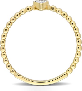 Diamond Accent Teardrop Ring - 0.03ct.