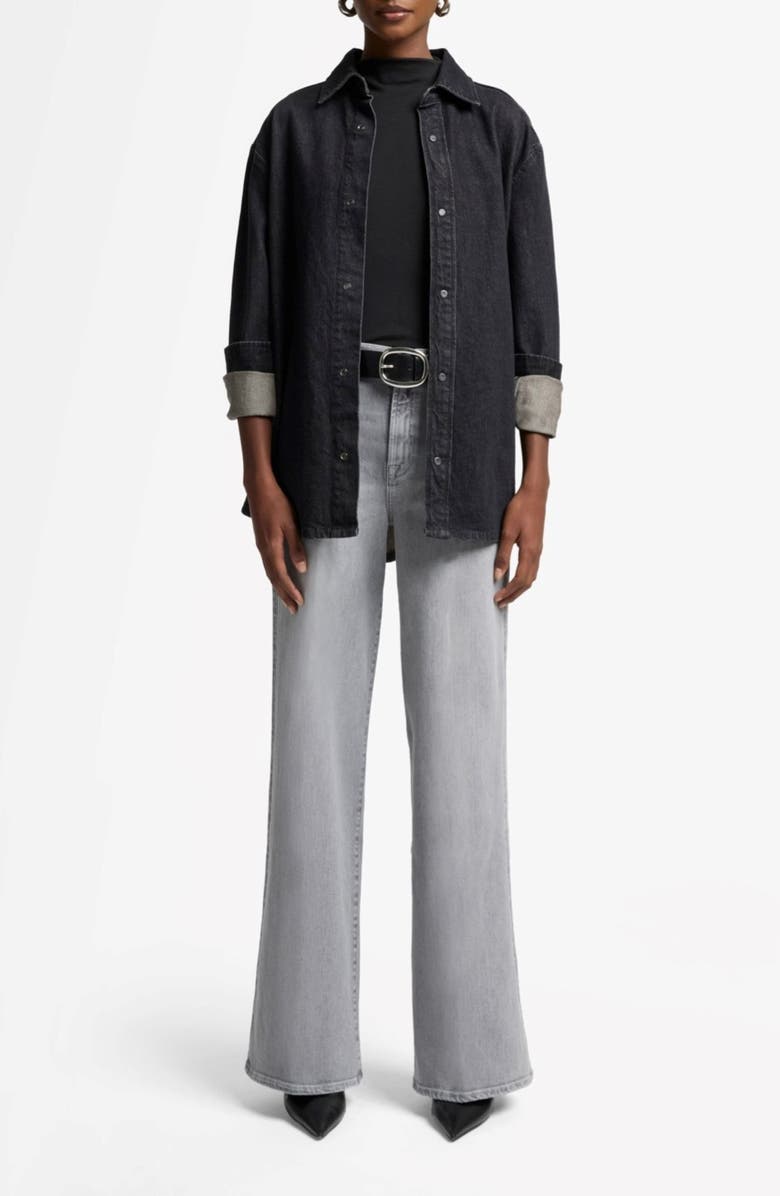 7 For All Mankind Lotta High Waist Wide Leg Jeans, Alternate, color, Panalu