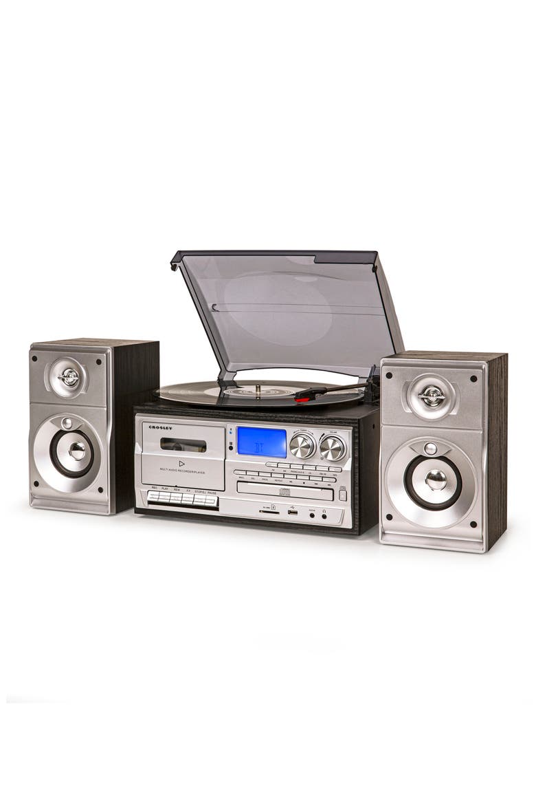 Eclipse 9-In-1 Record Player & Speakers, Alternate, color, BLACK