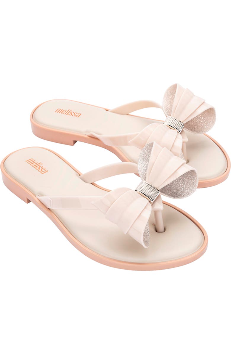 Melissa Slim V Ad Water Resistant Flip Flop, Main, color, Beige/Beige