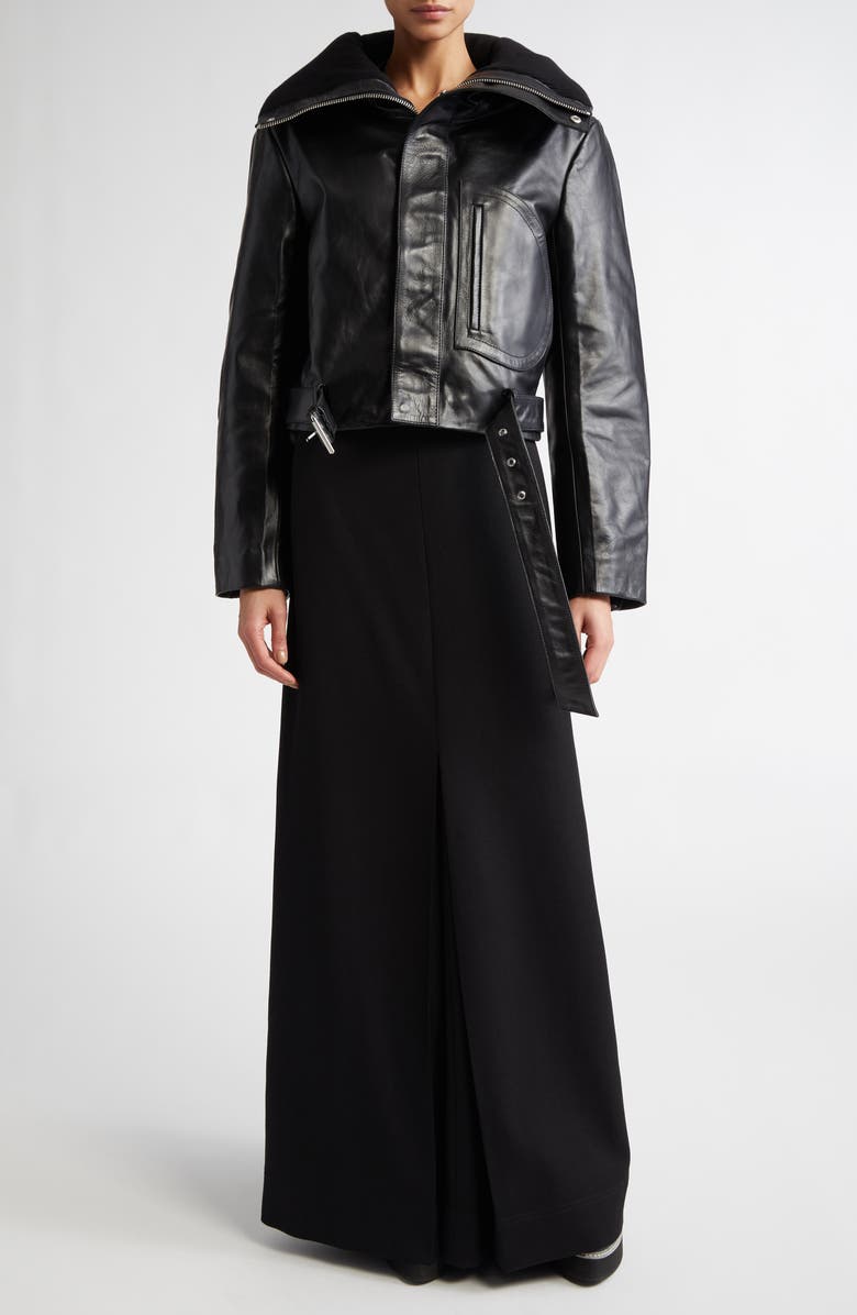 Victoria Beckham Box Pleated Organic Cotton Skirt, Alternate, color, 