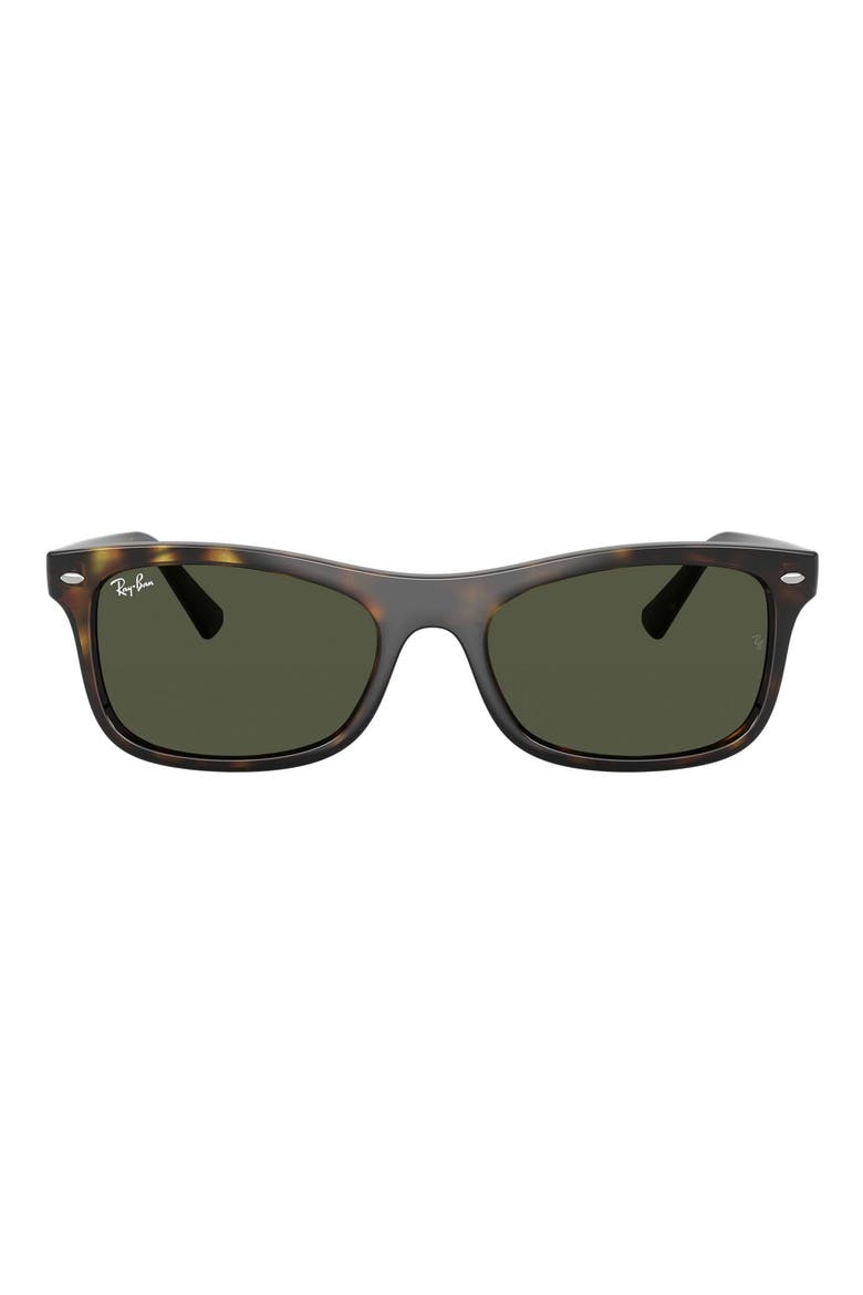 54mm Square Sunglasses, Main, color, HAVANA / GREEN