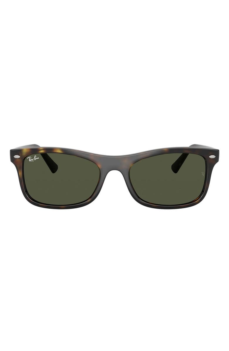 Ray-Ban 54mm Square Sunglasses, Main, color, Havana / Green