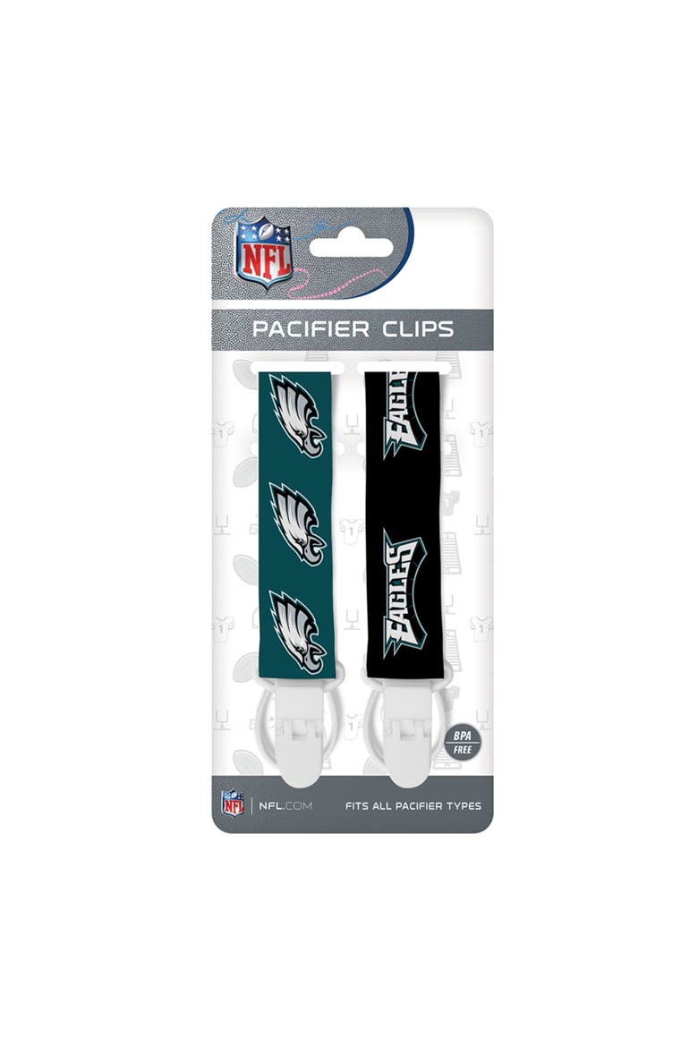 Philadelphia Eagles Pacifier Clip 2-Pack, Alternate, color, Multicolor