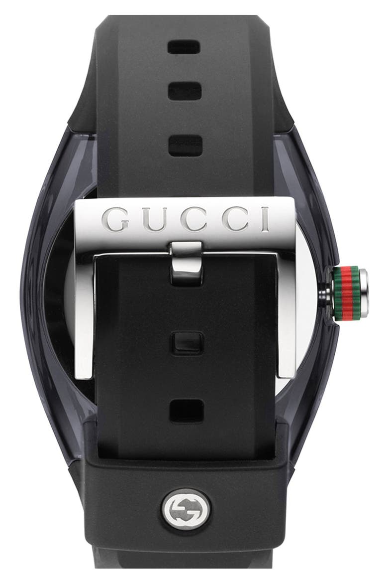 'Sync - Medium' Rubber Strap Watch, 36mm, Alternate, color, BLACK