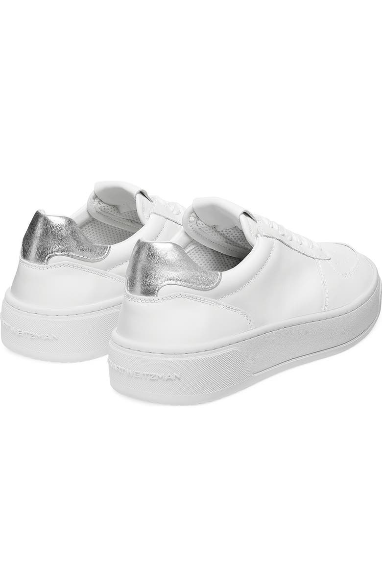 Stuart Weitzman Courtside Sneaker, Alternate, color, White/Silver