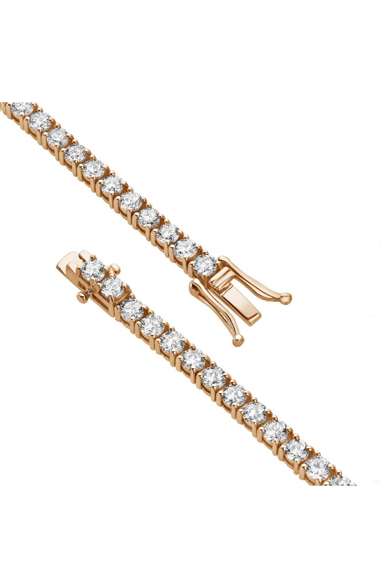 LuvMyJewelry LMJ 10K Rose Gold Unisex Diamond Tennis Bracelets - 10.04 Carats, Alternate, color, 10K Rose Gold