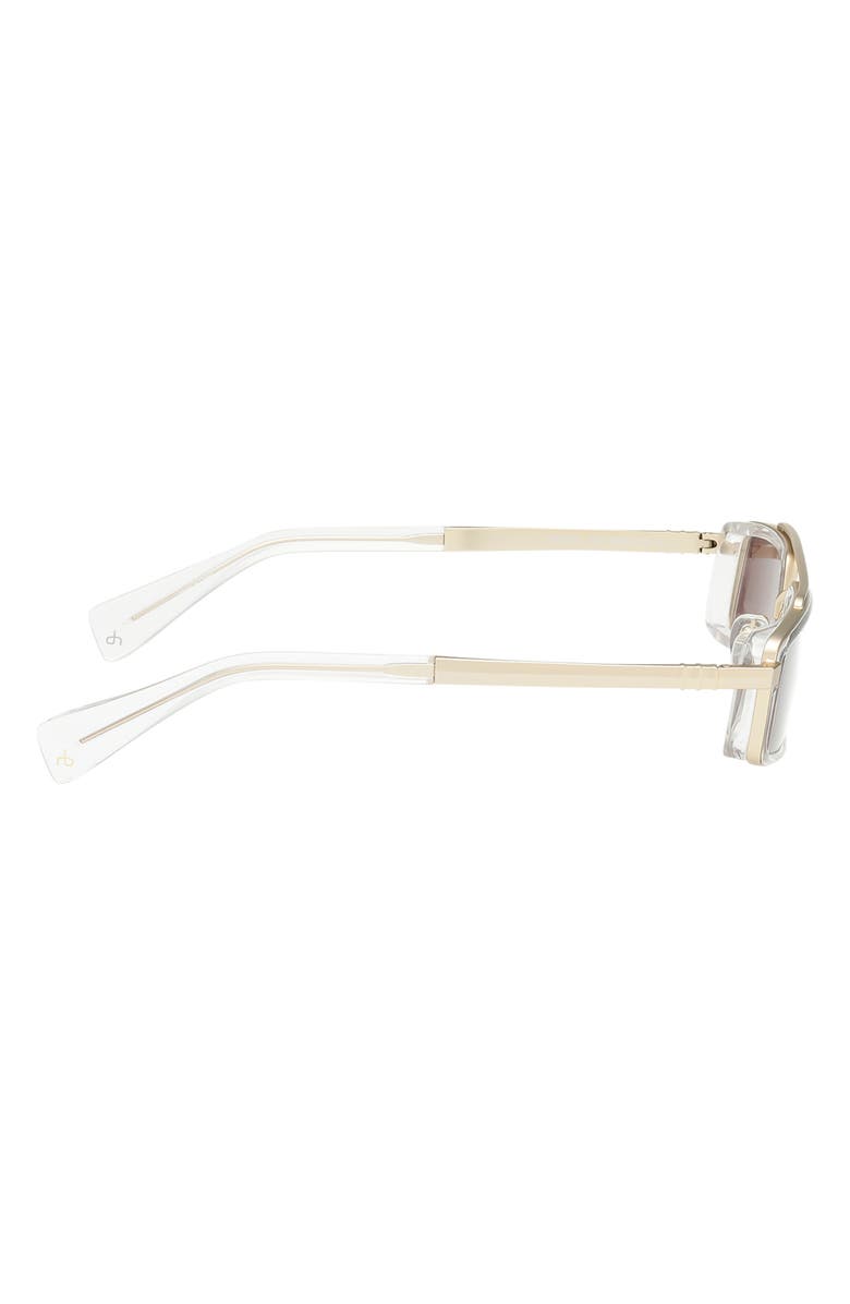 rag & bone 52mm Navigator Sunglasses, Alternate, color, Gold / Crystal Clear / Brown