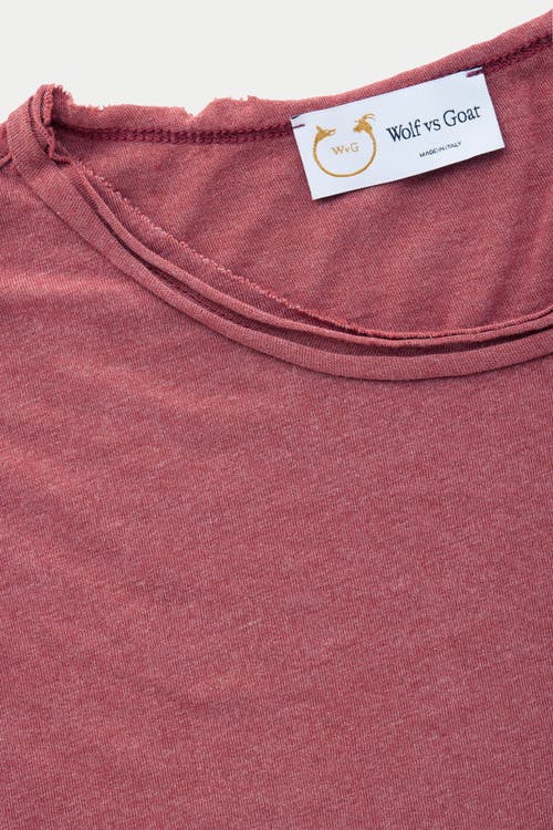 Wolf Vs. Goat (wvg) Light Weight Short Sleeve Roll Neck T-shirt In Brown