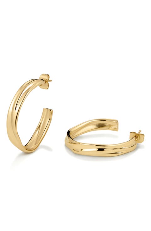 Molten Medium Hoop Earrings