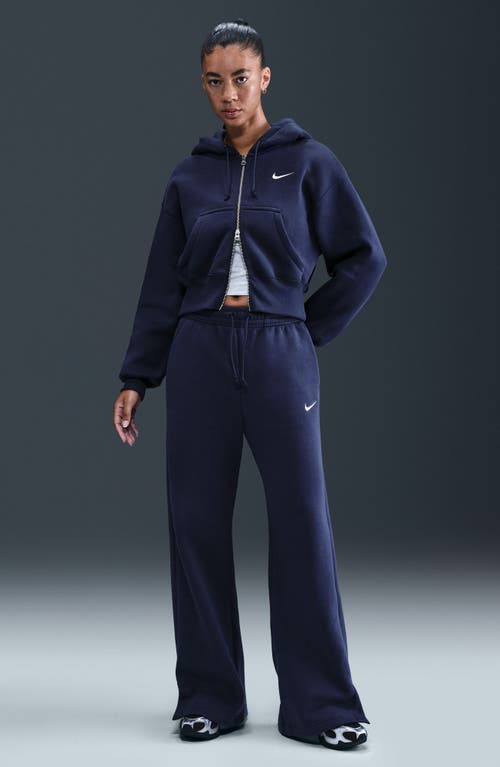 Nike Sportswear Phoenix High Waist Wide Leg Sweatpants In Blue