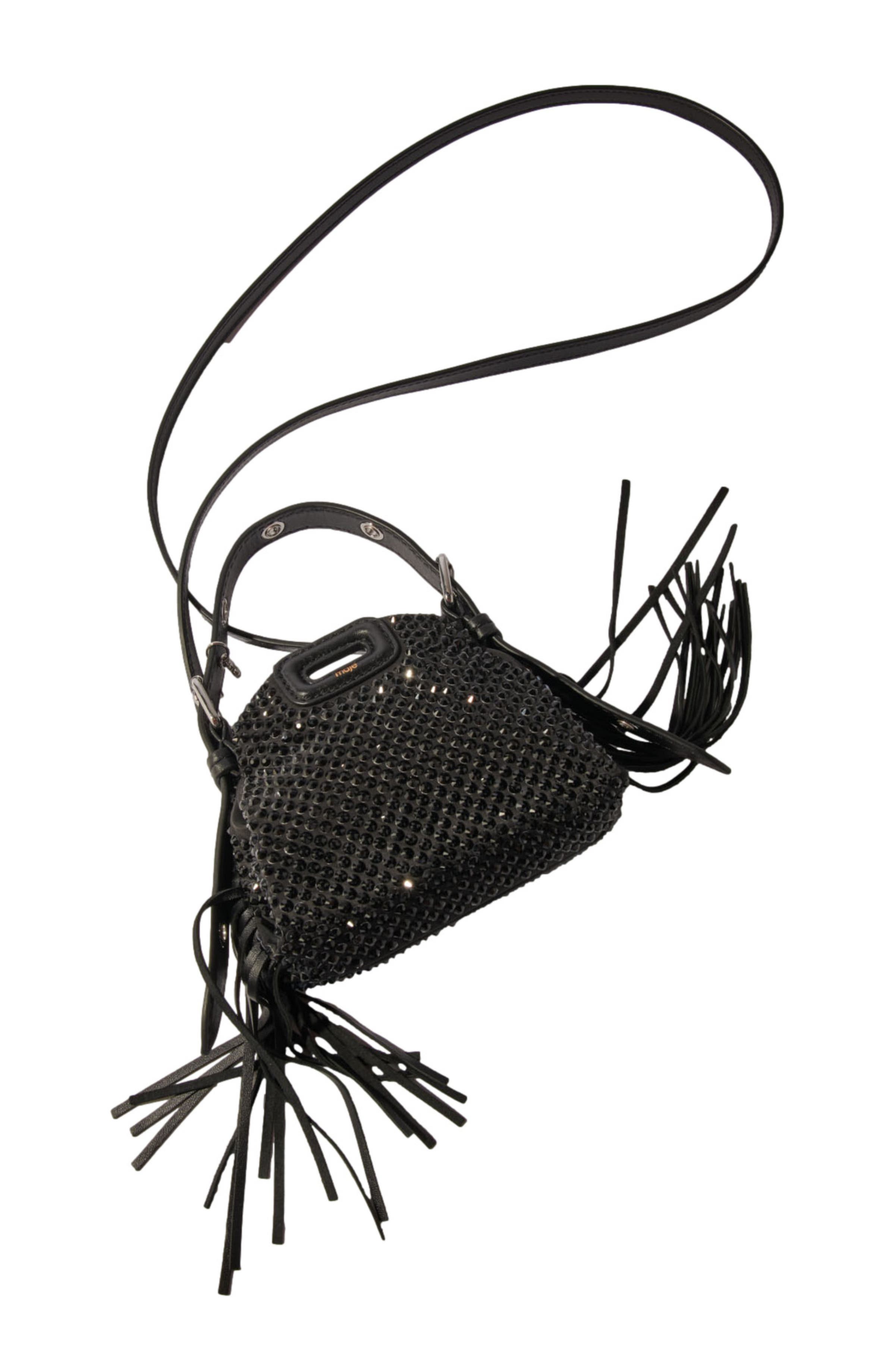 maje Miss M Mini rhinestone bag, Alternate, color, 