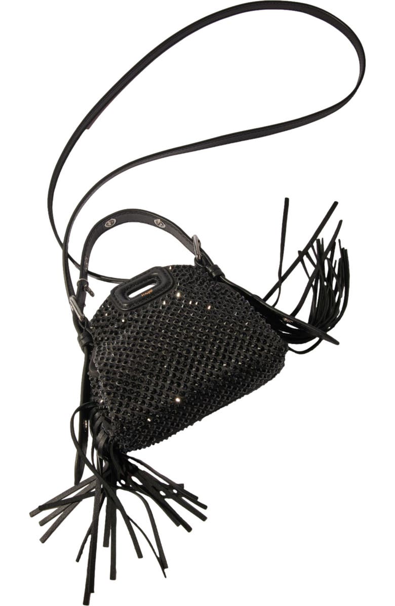 maje Miss M Mini rhinestone bag, Alternate, color,