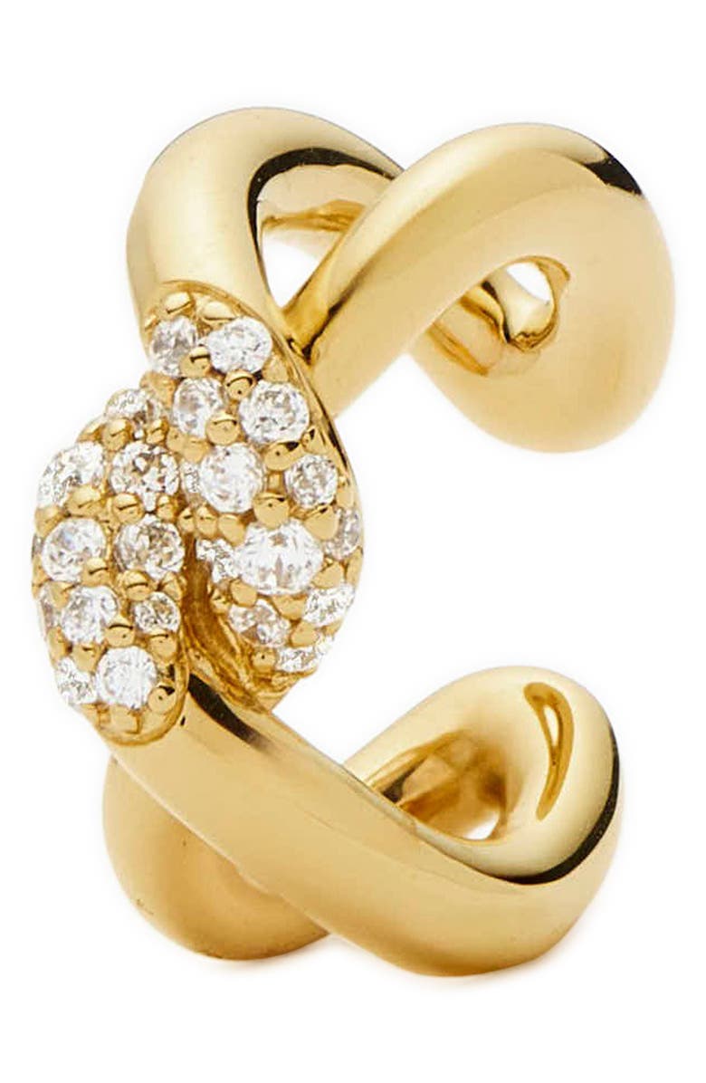 Missoma Molten Snow Single Ear Cuff, Main, color, Gold