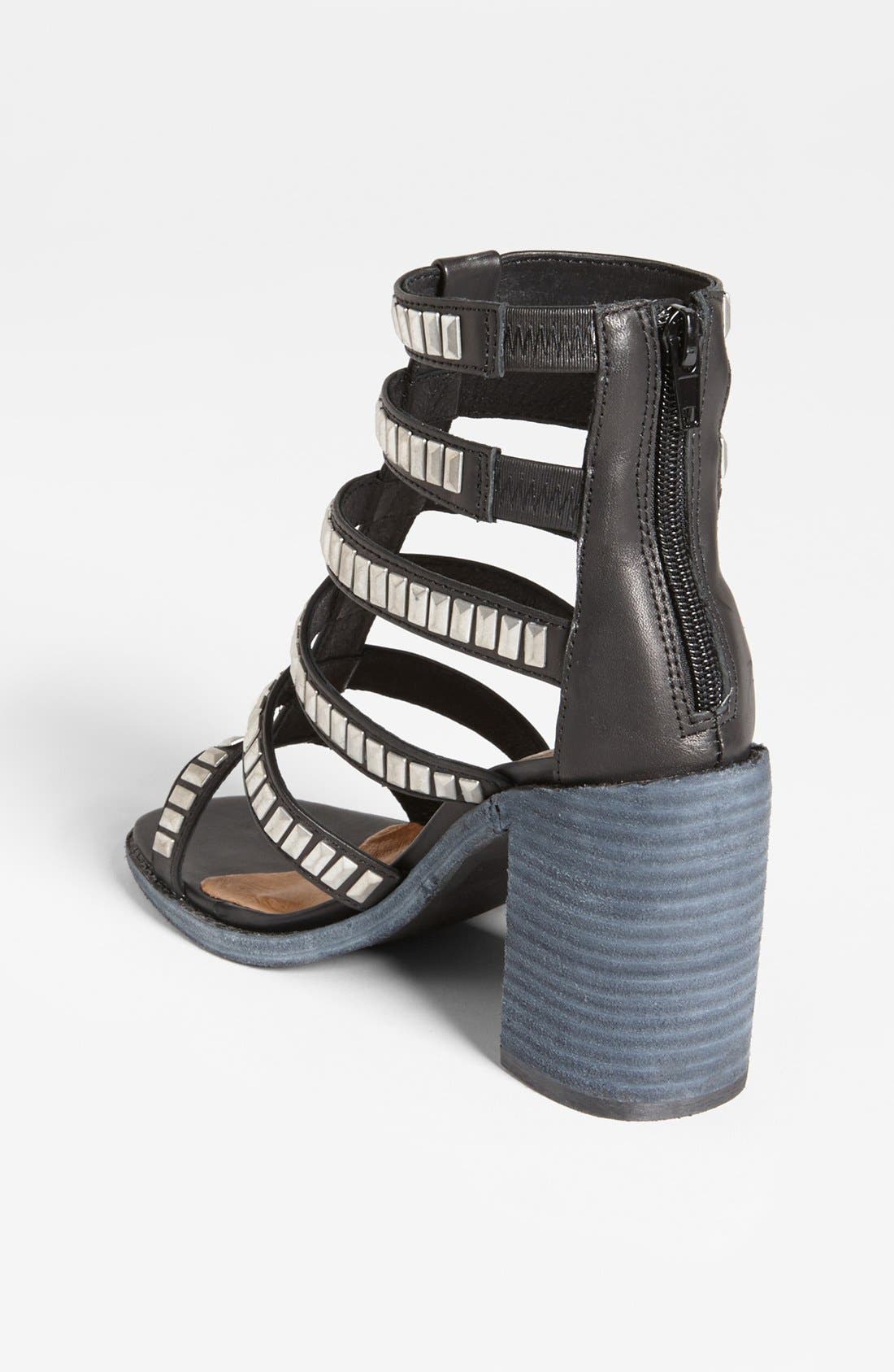 'Potomac' Sandal, Alternate, color, BLACK/ SILVER