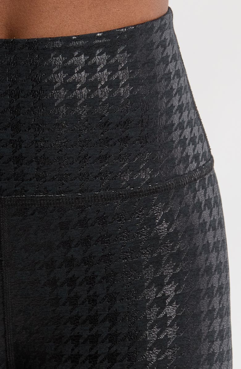 Beyond Yoga Houndstooth High Waist Midi Leggings, Alternate, color, Houndstooth Black