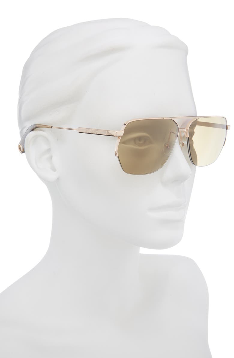 Jacquemus The Aviador Sunglasses, Alternate, color, Light Gold/ Brown/ Khaki
