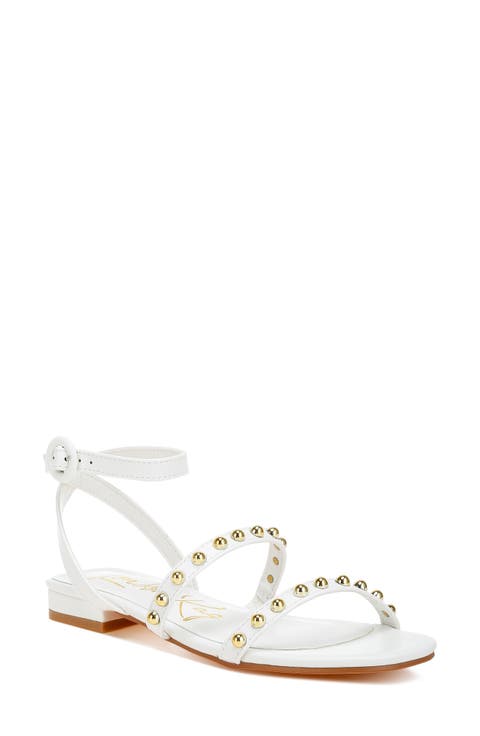 Flippity Studded Ankle Strap Sandal (Women)