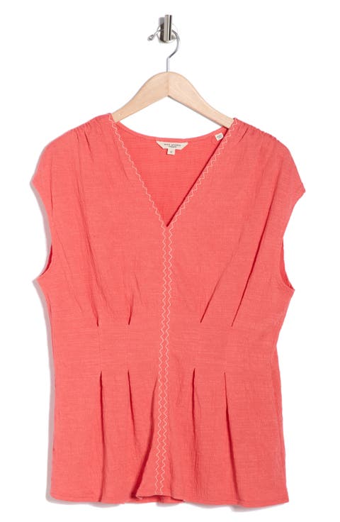 Short Sleeve V-Neck Top