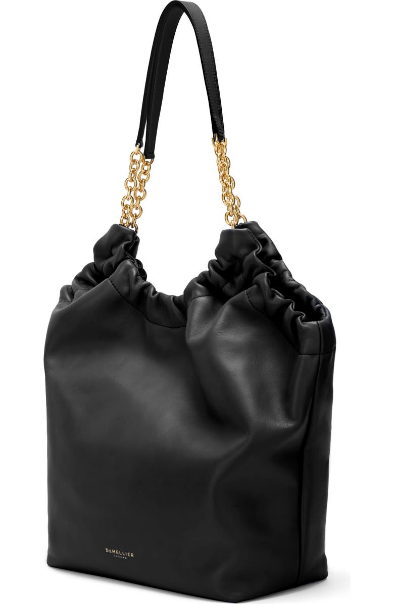 DeMellier Miami Leather Hobo, Alternate, color, Black