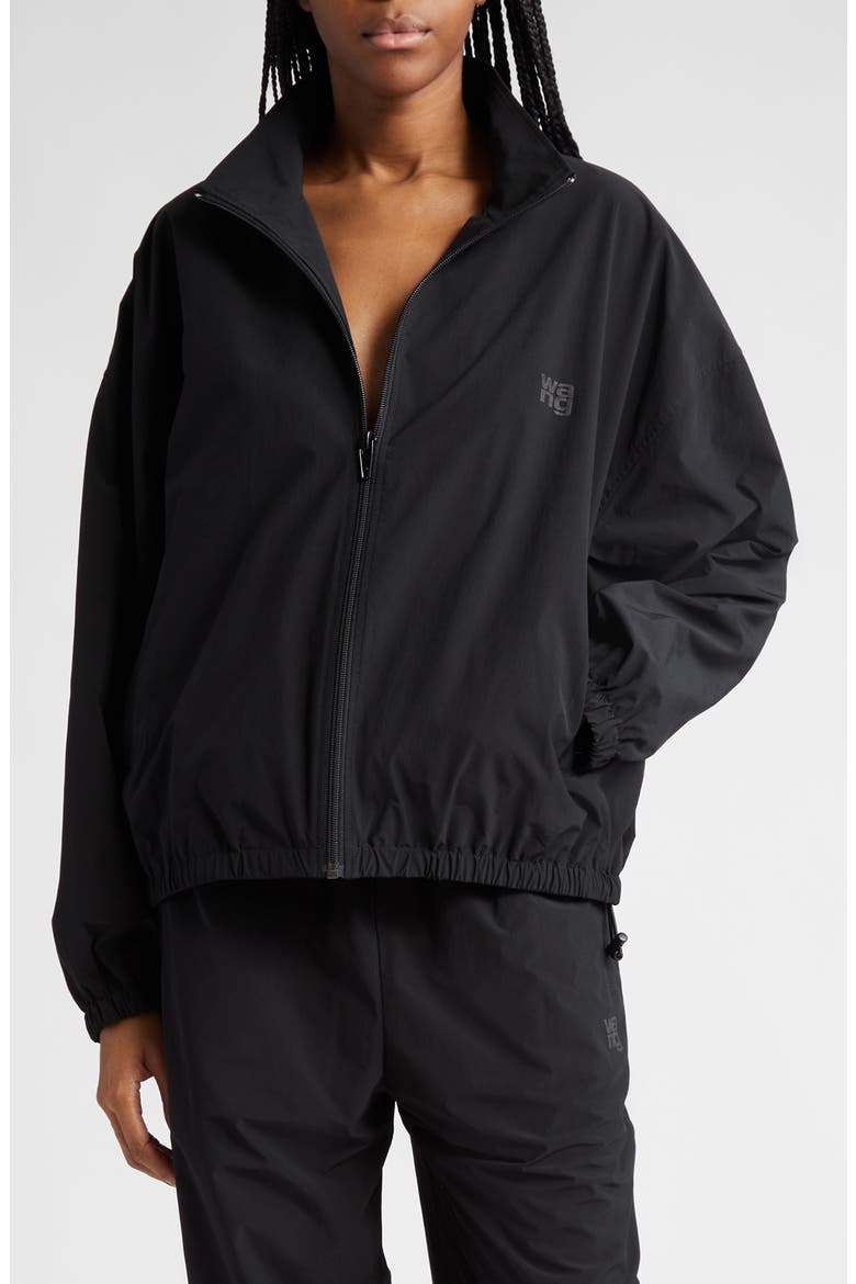 Puff Logo Track Jacket, Main, color, 001 BLACK