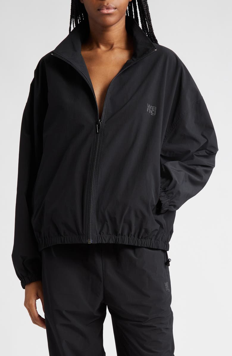 Alexander Wang Puff Logo Track Jacket, Main, color, 