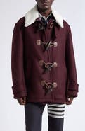 Thom Browne Wide Shoulder Wool Duffle Coat