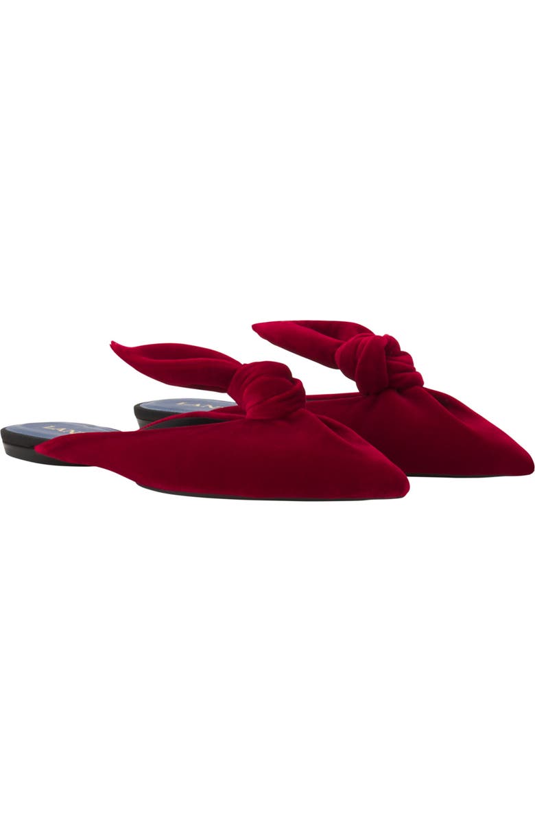 Lanvin Midnight Step Velvet Bow Mule, Alternate, color, Red