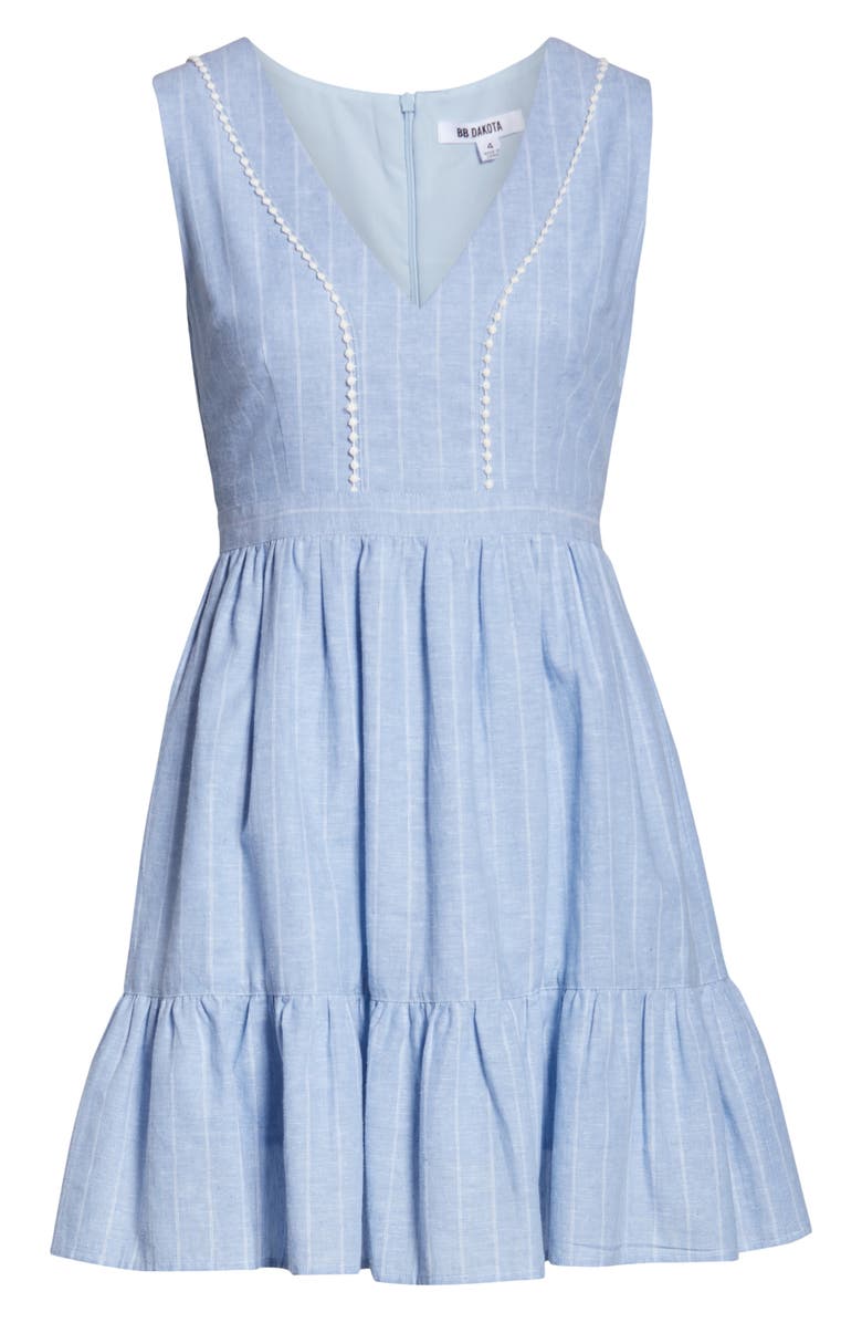BB Dakota by Steve Madden BB Dakota It's a Date Linen & Cotton Sundress, Alternate, color,
