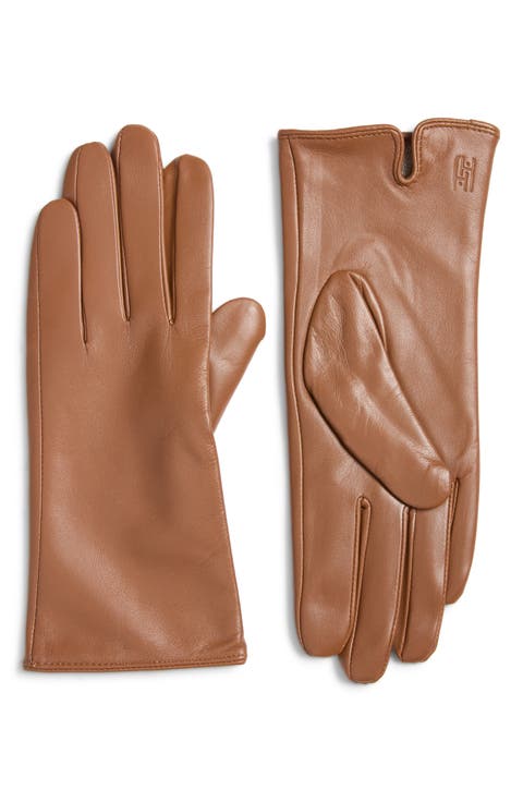 Sloane Vented Cuff Cashmere Lined Leather Gloves