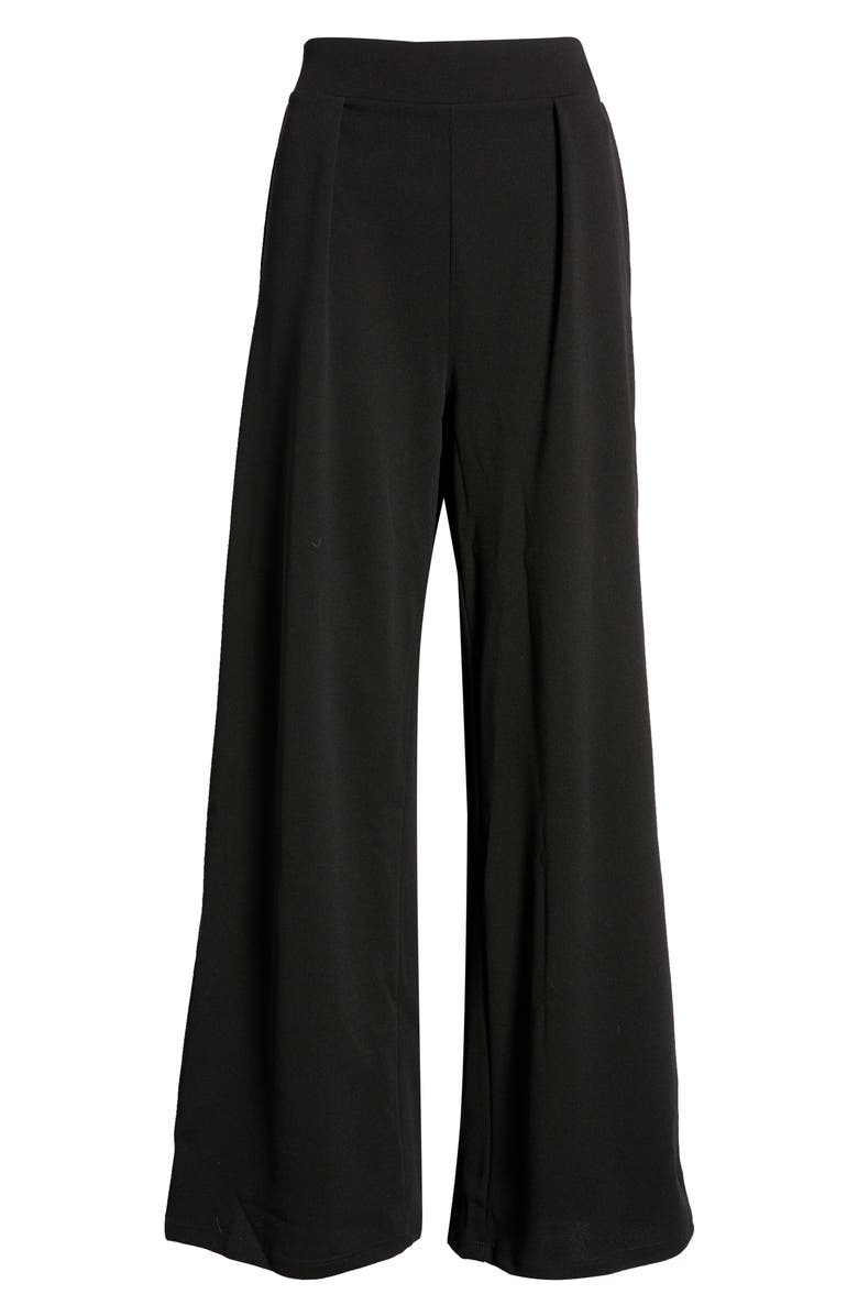 River Island Scuba Crepe Wide Leg Pants, Alternate, color,