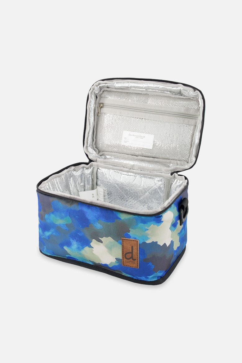 Camouflage Durable Spacious Lunch Box, Alternate, color, Blue and Grey Camouflage