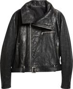 Rick Owens Leather Dracubiker Jacket