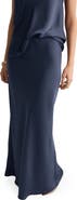 MANGO Satin Maxi Skirt