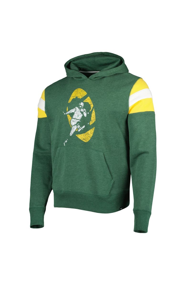 '47 Men's '47 Green Green Bay Packers Legacy Premier Nico Pullover Hoodie, Alternate, color, Heather Green