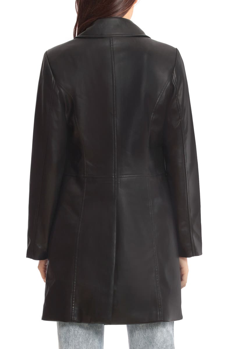 Avec Les Filles Faux Leather Car Coat, Alternate, color,