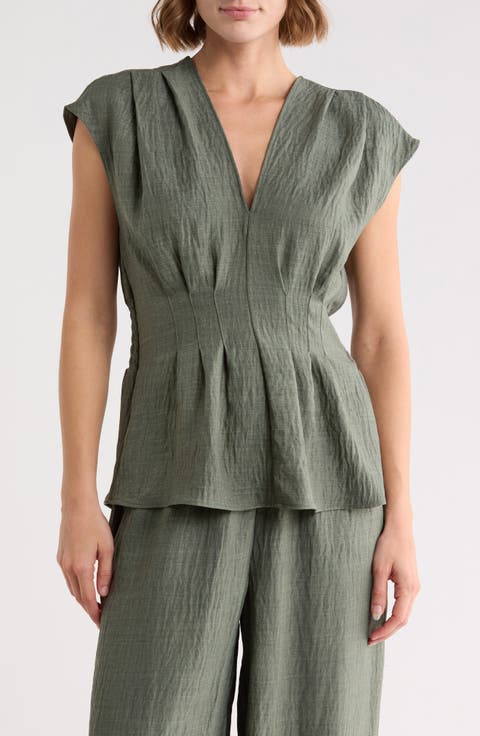 Pleat Front Top