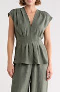 MAX STUDIO Pleat Front Top