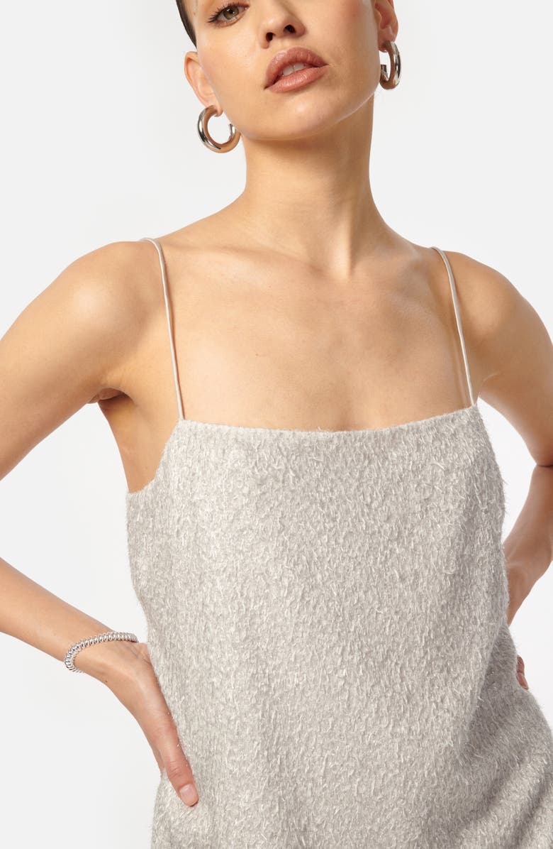 CAMI NYC Rin Metallic Silk Blend Chiffon Minidress, Alternate, color,