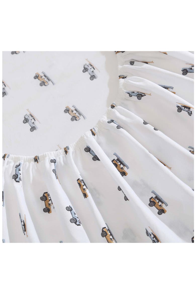 Out to the Beach 200 Thread Count Cotton Percale Sheet Set, Alternate, color, SKY/ ORANGE